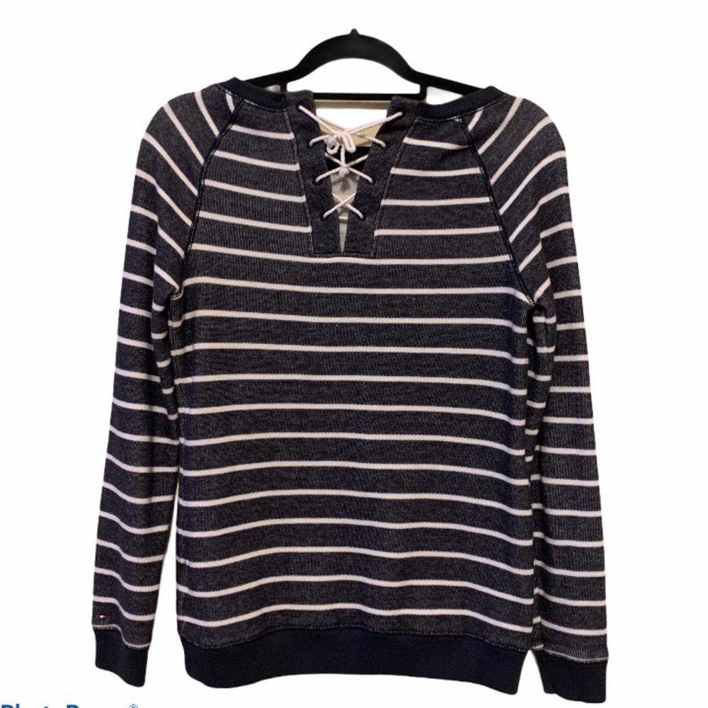 Tommy Hilfiger Blue,White stripped blouse Sz S